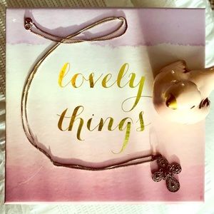 Beautiful VINTAGE Silver Patina Filigree Cross 30”